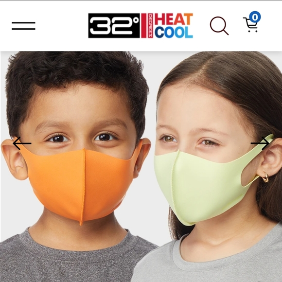 32 Degrees REUSABLE KID'SFACE COVERING MASKS Lot 2 - Picture 1 of 5
